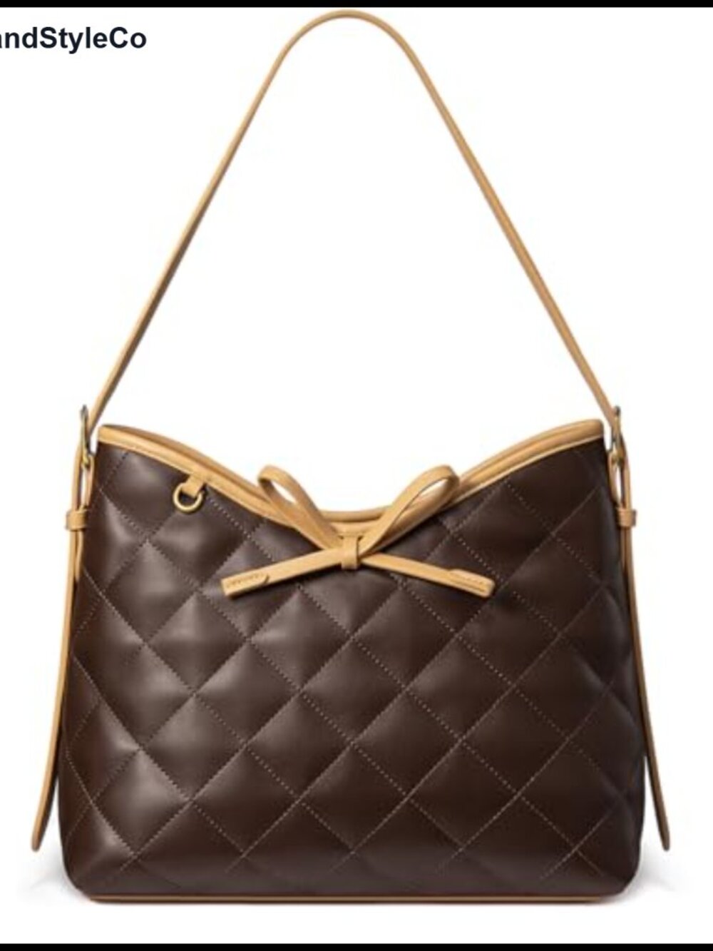 Quilted PU Leather Hobo Shoulder Crossbody Bag Adjustable Strap
